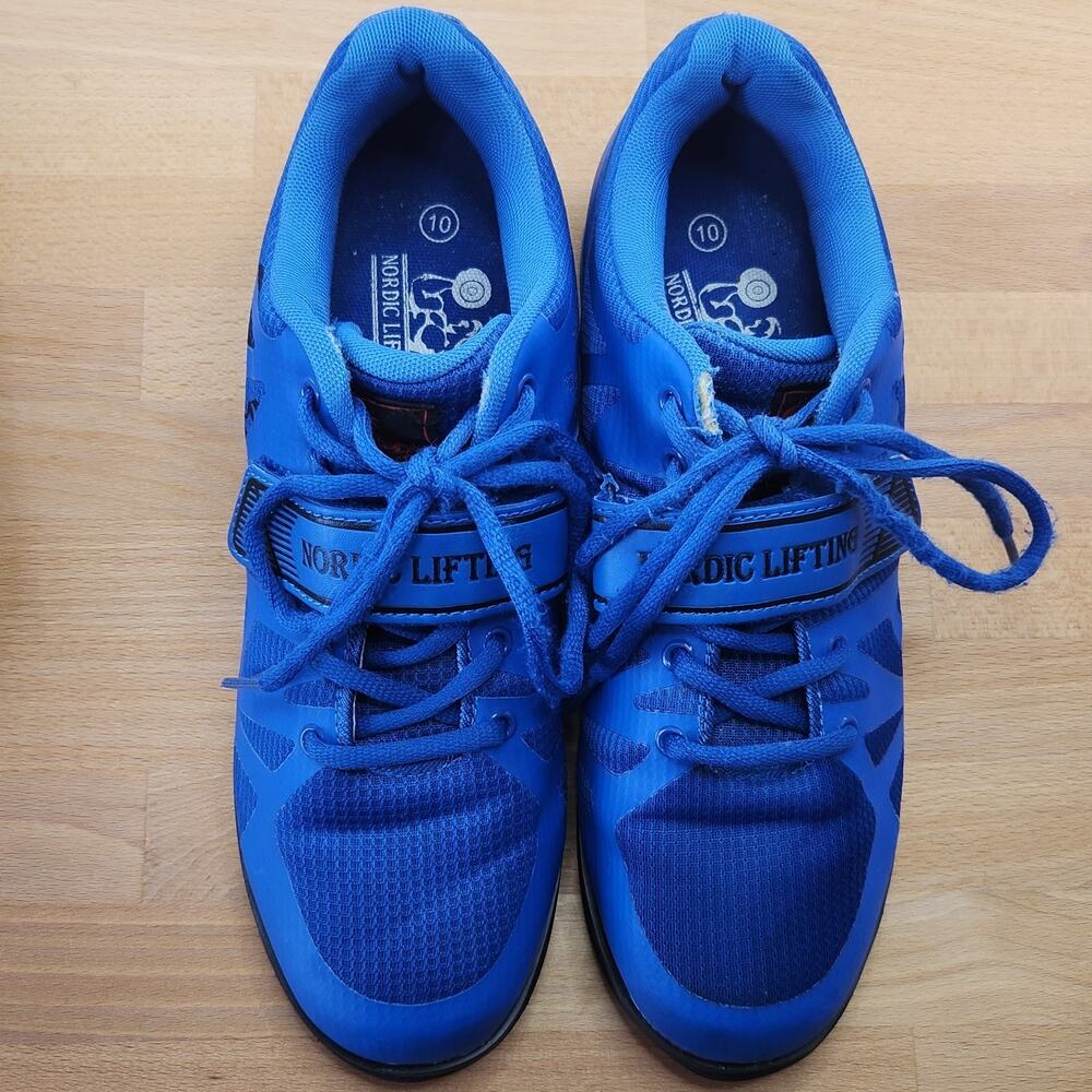 Nordic Lifting Weightlifting Shoes Men's 10 Blue Mesh Gym Sneakers - Picture 9 of 10